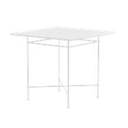 Gigi Cafe Table - White Timber Laminate Top - 80cm Sq 